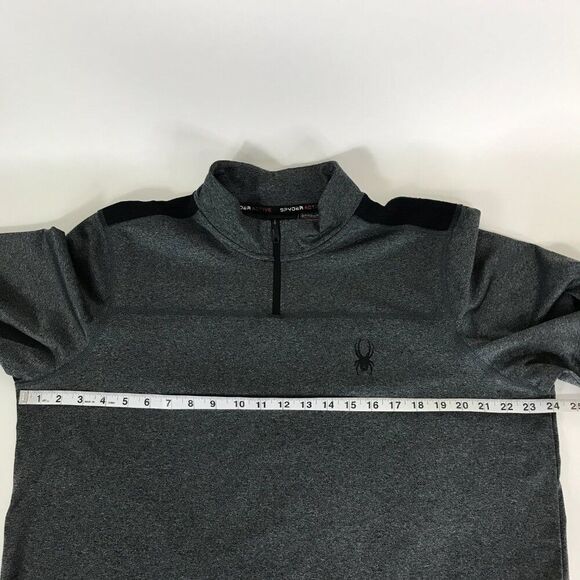 Spyder Active Performance ¼ Zip Pullover Men's Large Gray ProWeb Outdoor Hiking - Picture 9 of 11